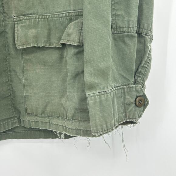 Vintage 60’s Propper Military Combat Coat Men’s Distressed Field Jacket Olive L - Picture 10 of 12